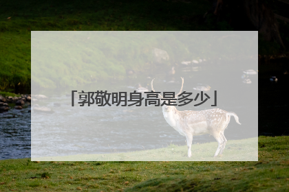 郭敬明身高是多少