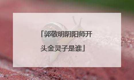 郭敬明阴阳师开头金灵子是谁