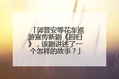 郭晋安等花车巡游宣传新剧《回归》，该剧讲述了一个怎样的故事？