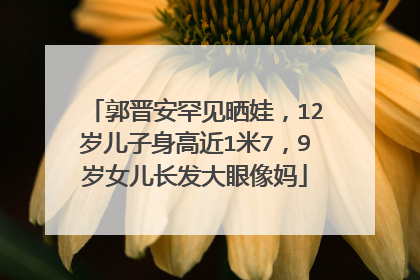 郭晋安罕见晒娃,12岁儿子身高近1米7,9岁女儿长发大眼像妈