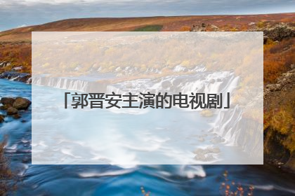 郭晋安主演的电视剧