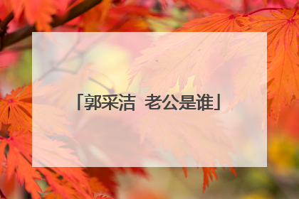 郭采洁 老公是谁