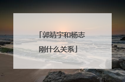 郭靖宇和杨志刚什么关系