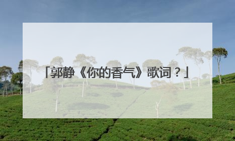 郭静《你的香气》歌词？