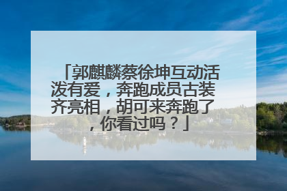 郭麒麟蔡徐坤互动活泼有爱，奔跑成员古装齐亮相，胡可来奔跑了，你看过吗？