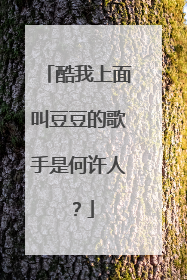 酷我上面叫豆豆的歌手是何许人？