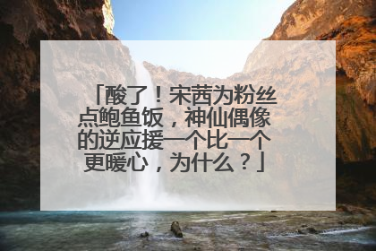 酸了!宋茜为粉丝点鲍鱼饭,神仙偶像的逆应援一个比一个更暖心,为什么?