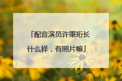 配音演员许秉珩长什么样，有照片嘛