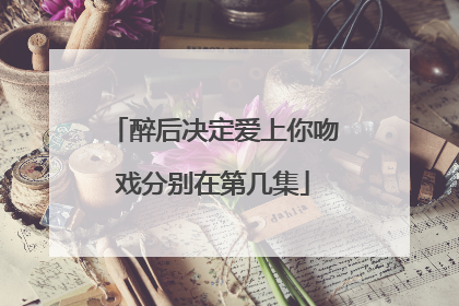 醉后决定爱上你吻戏分别在第几集