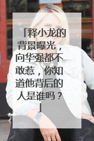 释小龙的背景曝光,向华强都不敢惹,你知道他背后的人是谁吗?