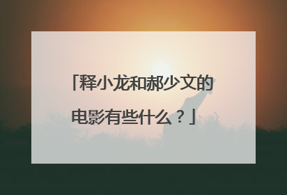 释小龙和郝少文的电影有些什么？