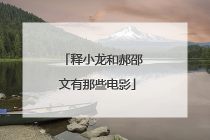 释小龙和郝邵文有那些电影