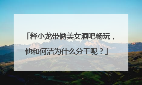 释小龙带俩美女酒吧畅玩，他和何洁为什么分手呢？