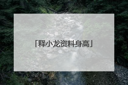 释小龙资料身高