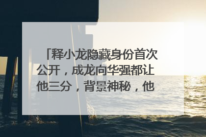 释小龙隐藏身份首次公开,成龙向华强都让他三分,背景神秘,他有什么身份?