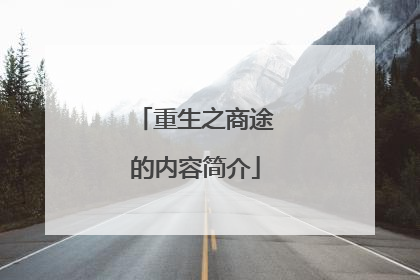 重生之商途的内容简介