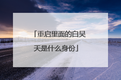 重启里面的白昊天是什么身份