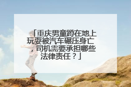 重庆男童蹲在地上玩耍被汽车碾压身亡，司机需要承担哪些法律责任？
