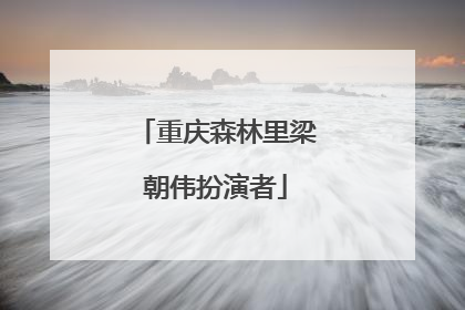 重庆森林里梁朝伟扮演者