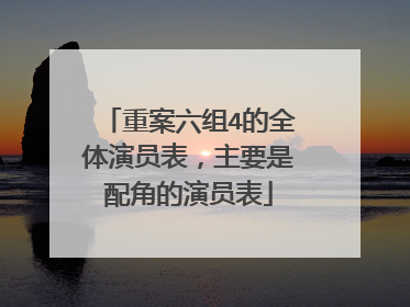 重案六组4的全体演员表,主要是配角的演员表