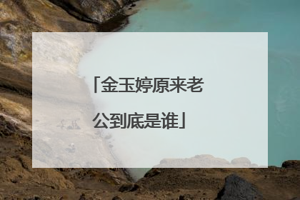 金玉婷原来老公到底是谁