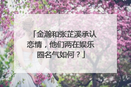 金瀚和张芷溪承认恋情，他们两在娱乐圈名气如何？