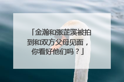 金瀚和张芷溪被拍到和双方父母见面,你看好他们吗?