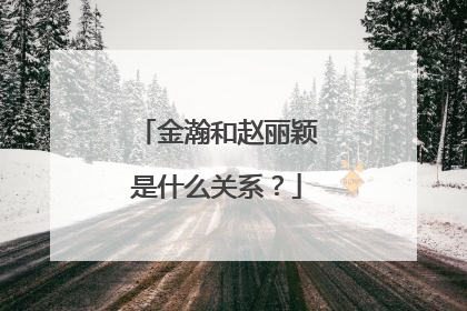 金瀚和赵丽颖是什么关系？