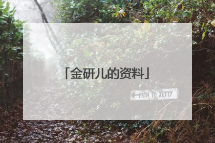 金研儿的资料