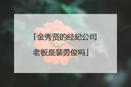 金秀贤的经纪公司老板是裴勇俊吗