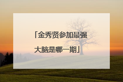 金秀贤参加最强大脑是哪一期