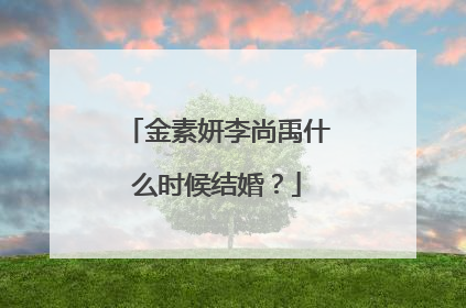 金素妍李尚禹什么时候结婚？
