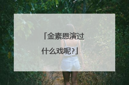 金素恩演过什么戏呢?