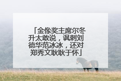 金像奖主席尔冬升太敢说，讽刺刘德华范冰冰，还对郑秀文耿耿于怀