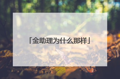 金助理为什么那样