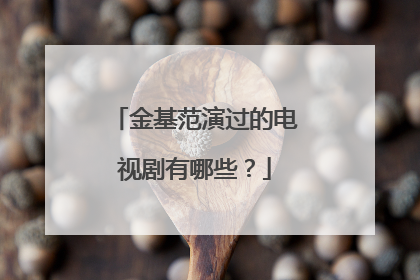金基范演过的电视剧有哪些？