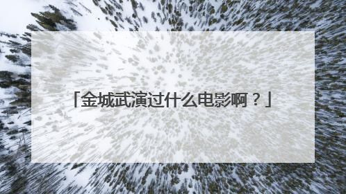 金城武演过什么电影啊?