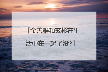 金善雅和玄彬在生活中在一起了没?