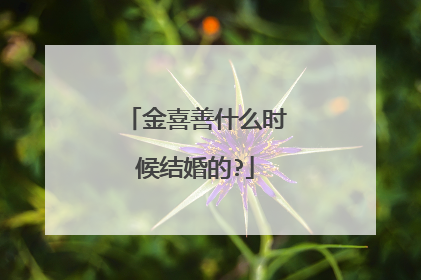 金喜善什么时候结婚的?