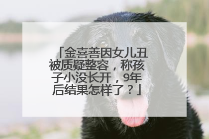 金喜善因女儿丑被质疑整容,称孩子小没长开,9年后结果怎样了?