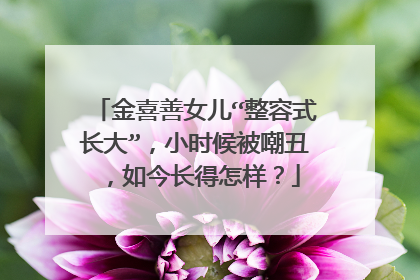 金喜善女儿“整容式长大”,小时候被嘲丑,如今长得怎样?