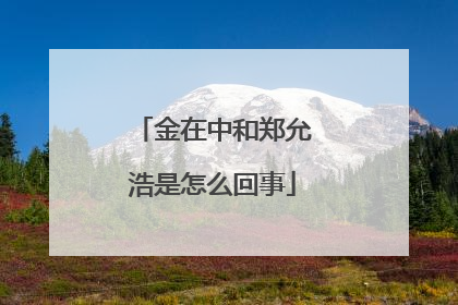 金在中和郑允浩是怎么回事