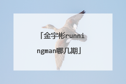 金宇彬runningman哪几期