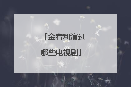 金宥利演过哪些电视剧