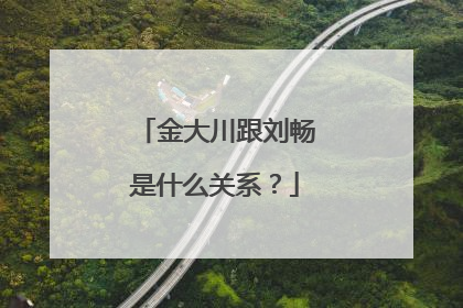 金大川跟刘畅是什么关系?