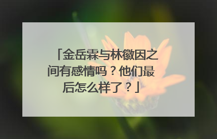 金岳霖与林徽因之间有感情吗?他们最后怎么样了?