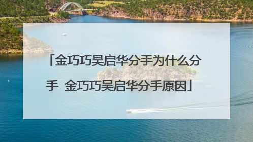 金巧巧吴启华分手为什么分手 金巧巧吴启华分手原因