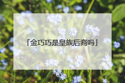 金巧巧是皇族后裔吗