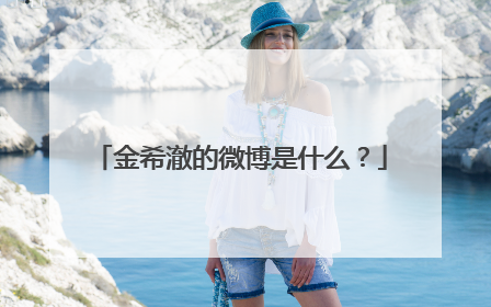 金希澈的微博是什么?