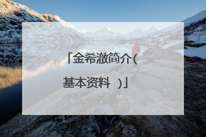 金希澈简介(基本资料 )